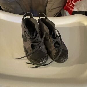 Jordan Black and Gray Sneakers Athletic Low-Top